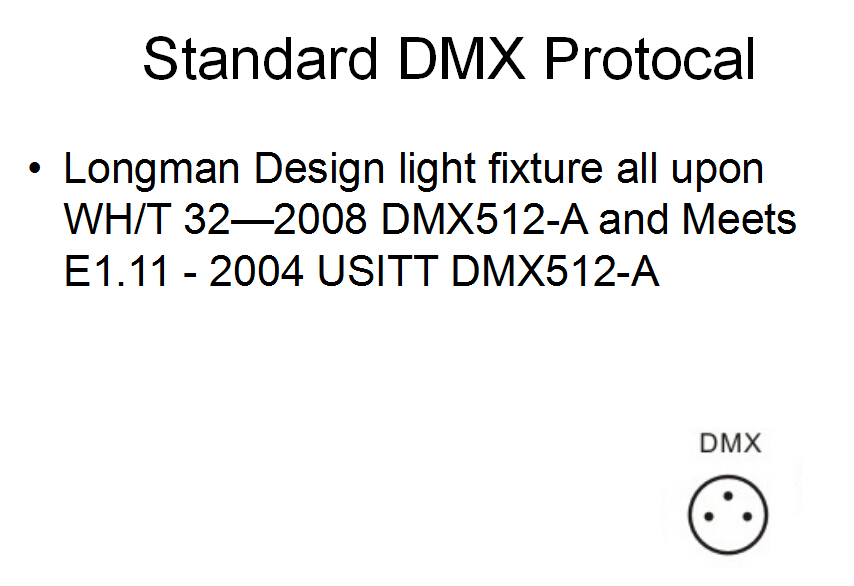 standard DMX protocol