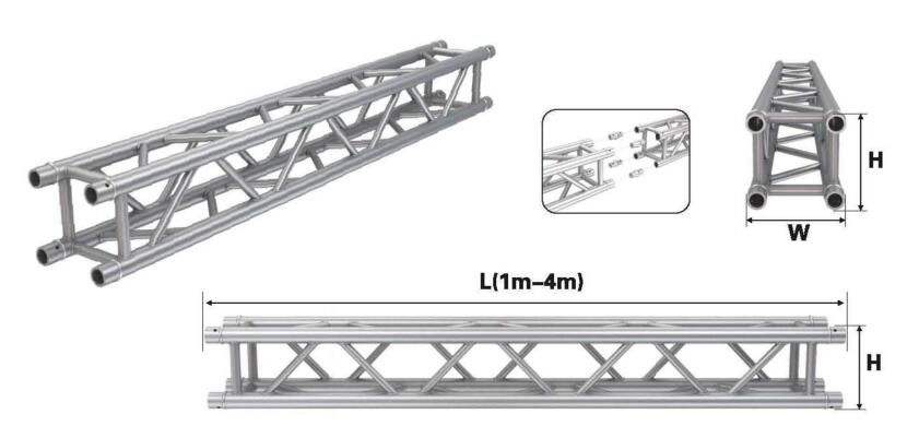 300 aluminum spigot type square stage truss