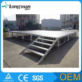 Non Slip 1.22M*1.22M Aluminum Stage Platform For Events for 6.8x6.8m truss