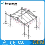 Spigot truss Roof Stage Roof System – 10m x 8m long and wide and 8m high