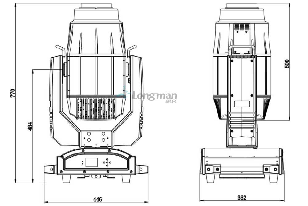 Waterproof moving head light with framing shutter, moving head beam light with framing system, Intelligent Moving Head with Gobo Cutting, Framing Moving Head Light
