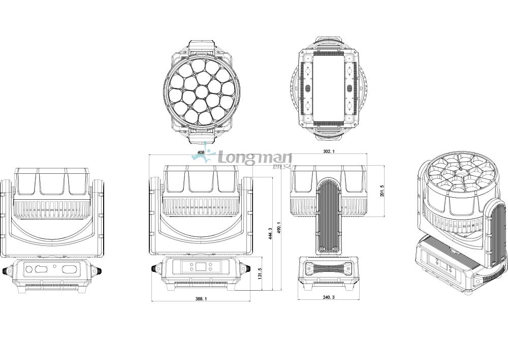 Zoom moving head wash light IP, moving head led light with zoom, waterproof zoom led moving light, B-Eye effect moving Head Light